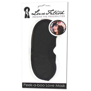 Lux Fetish - Peek A Boo Love Mask (Black) | CherryAffairs Singapore