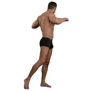 Male Power - Bamboo Low Rise Pouch Enhancer Short Underwear XL (Black) Gay Pride Underwear 845830081405 CherryAffairs
