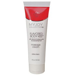 My Joy Collection - Flavored Body Kiss Massage Cream 4 oz (White Cherry) Massage Lotion 722934007190 CherryAffairs