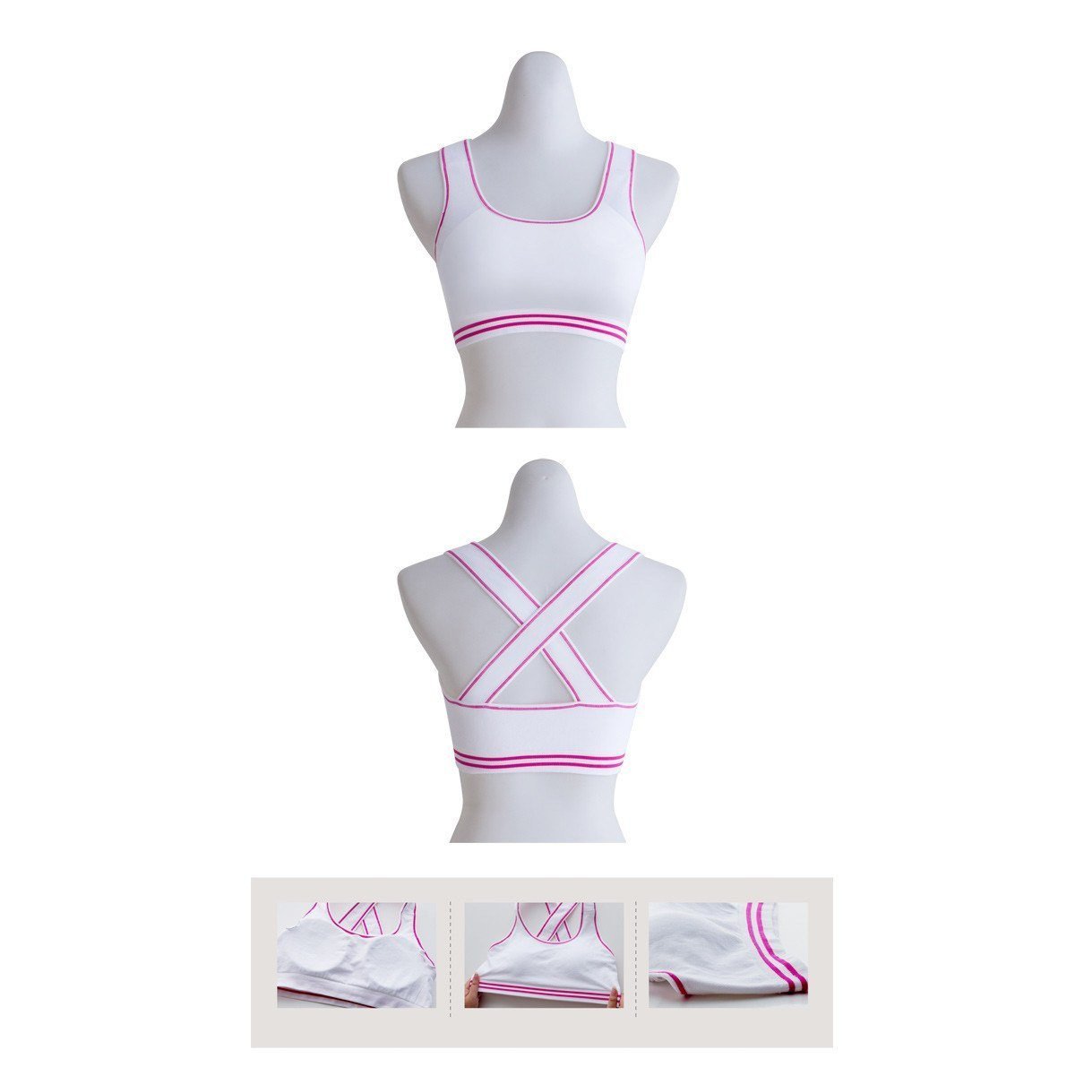 Naya Nina - Seamless Underwear / Sports Bra Set NA16990051 (White ...