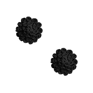 Neva Nude - Burlesque Nightfall Roses Reusable Silicone Pasties Nipple Covers O/S (Black) Nipple Covers 614608261451 CherryAffairs