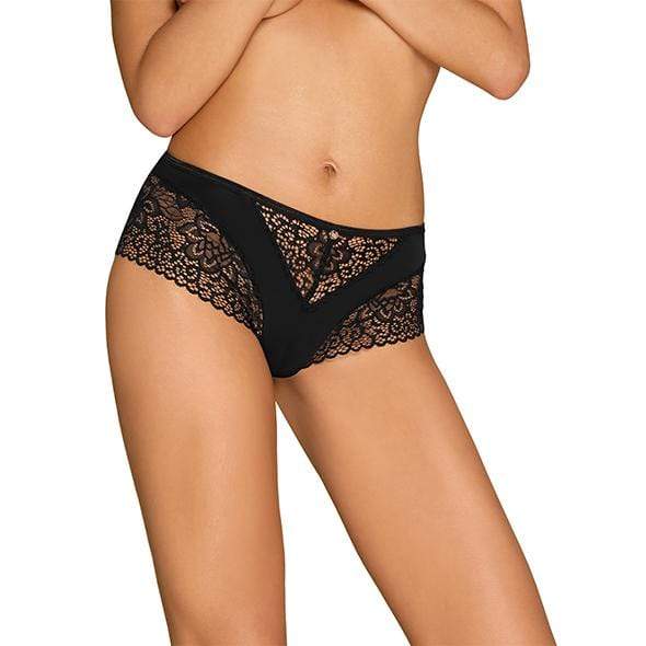 Obsessive - Cecilla Shorties Panty S/M (Black) Lingerie (Non Vibration) 5901688232217 CherryAffairs