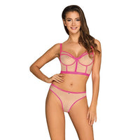 Obsessive - Nudelia 2 pcs Lingerie Set L/XL (Pink) Lingerie Set 620231691 CherryAffairs