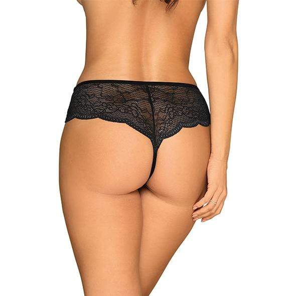 Obsessive - Pearlove Panties S/M (Black) Lingerie (Non Vibration) 5901688232019 CherryAffairs