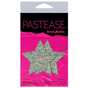 Pastease - Premium Glitter Star Pasties Nipple Covers O/S (Silver) Nipple Covers 760921346440 CherryAffairs