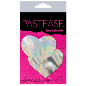 Pastease - Premium Hologram Heart Pasties Nipple Covers O/S (Silver) Nipple Covers 036663319463 CherryAffairs