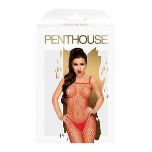 Penthouse - Body Search Fishnet Crotchless Fishnet Bodystocking XL (Red) Costumes 4061504006468 CherryAffairs