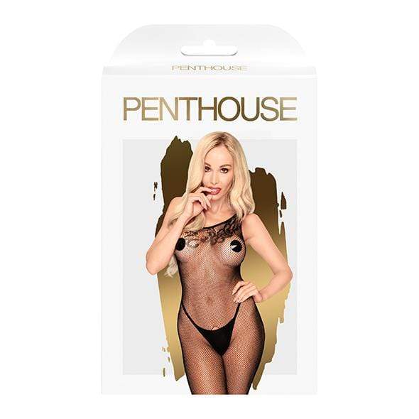 Penthouse - Fancy Dope One Shoulder Crotchless Bodystocking Costume XL (Black) Costumes 4061504004990 CherryAffairs