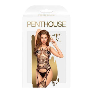 Penthouse - Fatal Look Suspender Bodystocking Costume XL (Black) Costumes 4061504005270 CherryAffairs