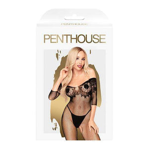 Penthouse - High Profile Net Lace Crotchless Bodystocking Costume S-L (Black) Costumes 4061504004945 CherryAffairs