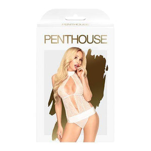 Penthouse - Perfect Lover High Neck Playsuit Costume M/L (White) Costumes 4061504004747 CherryAffairs