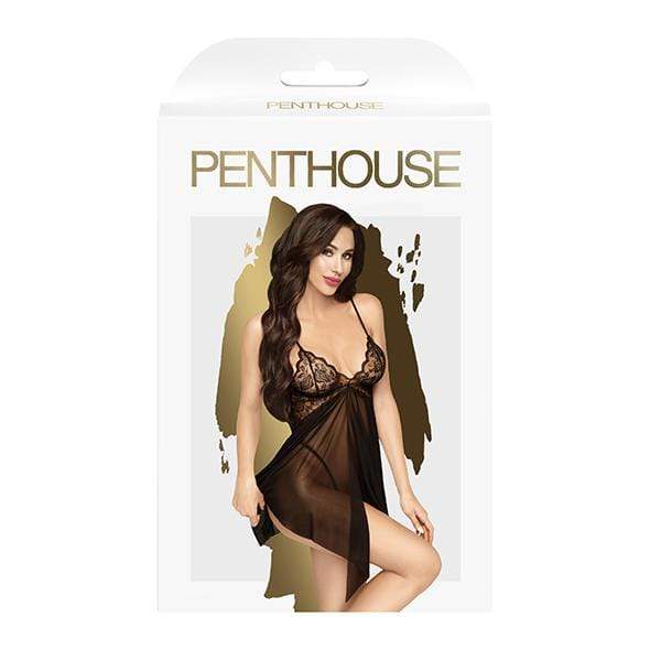 Penthouse - Sweet Beast Babydoll with Thong Chemise L/XL (Black) Chemises 4061504004693 CherryAffairs