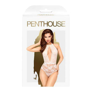 Penthouse - Toxic Powder High Neck Deep Plunge Teddy M/L (White) Costumes 411210490 CherryAffairs