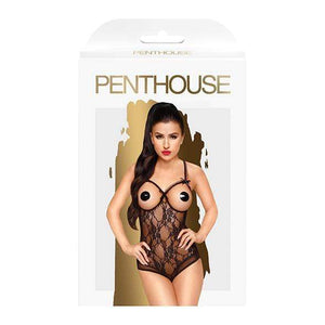 Penthouse - Turned On Cupless Playsuit Costume L/XL (Black) Costumes 411211854 CherryAffairs