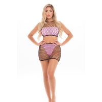 Pink Lipstick - Crave You 4Pc Bandeau Lingerie Set O/S (Pink) Lingerie Set 0196018330373 CherryAffairs