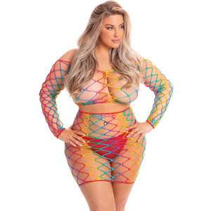 Pink Lipstick - Pot Of Gold 2Pc Skirt Costume Set Queen (Multicolor) Dresses 017036483301 CherryAffairs