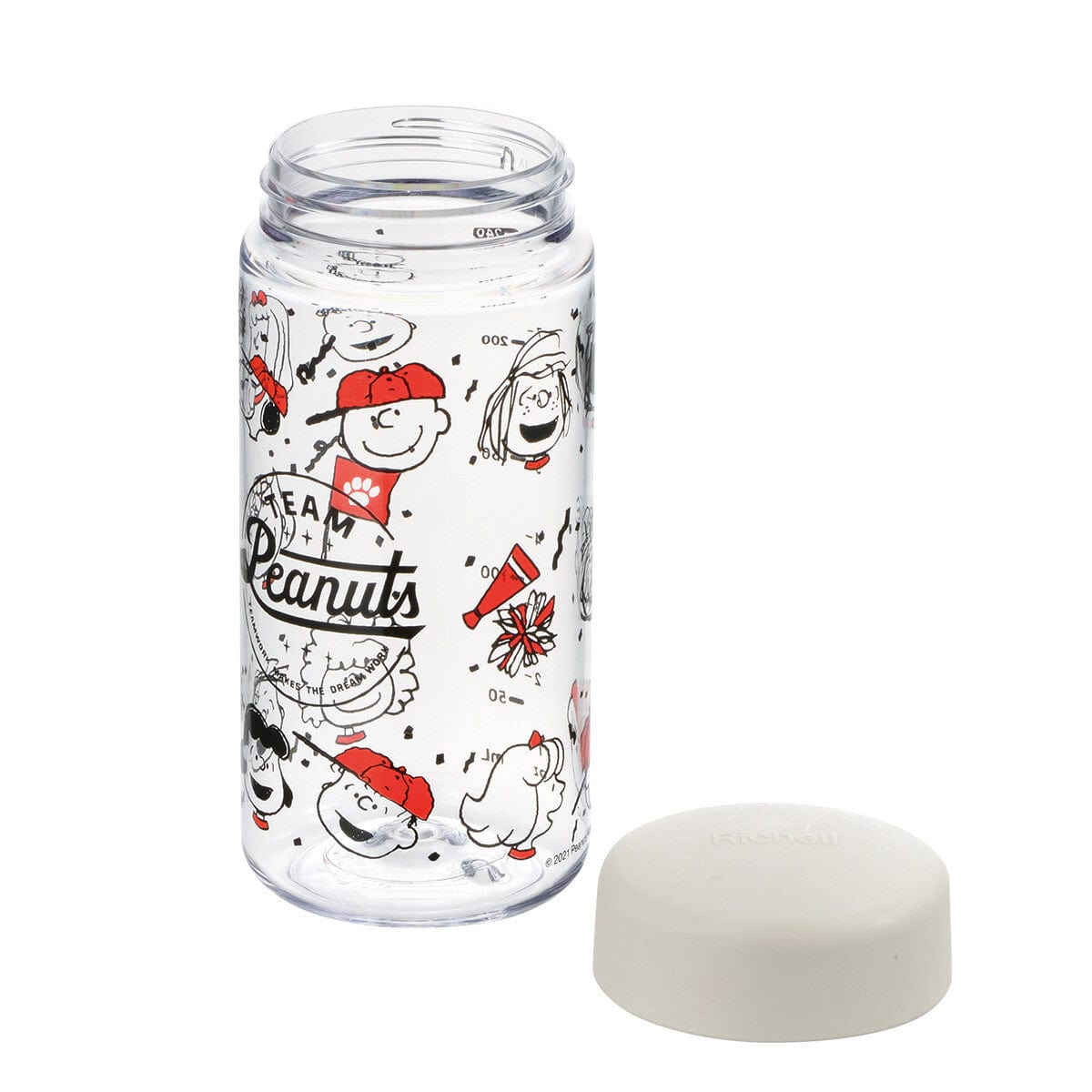 Richell - 2 Way Snoopy Peanut Collection Tritan Clear Water Bottle Mug Baby Water Bottle 4945680203210 CherryAffairs