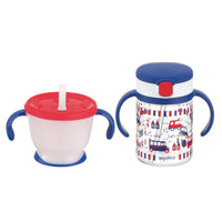 Richell - Aqulea Baby Step Up Straw Training Cup and Water Bottle Mug Set Baby Water Bottle Set 4973655220207 CherryAffairs
