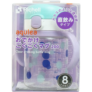 Richell - Aqulea Clear Tritan Direct Drinking Water Bottle Mug Baby Water Bottle CherryAffairs