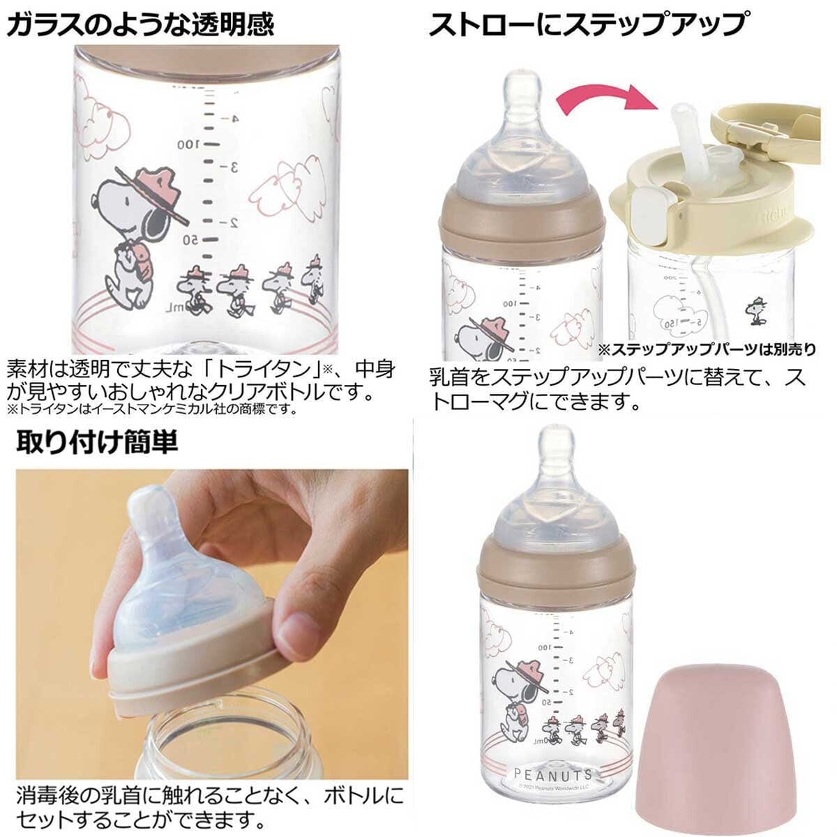 Richell - Outing Clear Baby Milk Bottle Baby Milk Bottle CherryAffairs