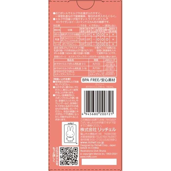 Richell - Outing Clear Baby Milk Bottle Baby Milk Bottle CherryAffairs