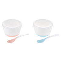 Richell - T.L.I Soft Baby Food Container with Lid and Spoon Set Baby Utensils Set 4973655209578 CherryAffairs