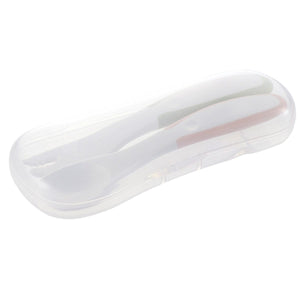 Richell - T.L.I Stage 3 Baby Self Feeding Spoon and Fork Set Baby Spoon and Fork 4973655215548 CherryAffairs