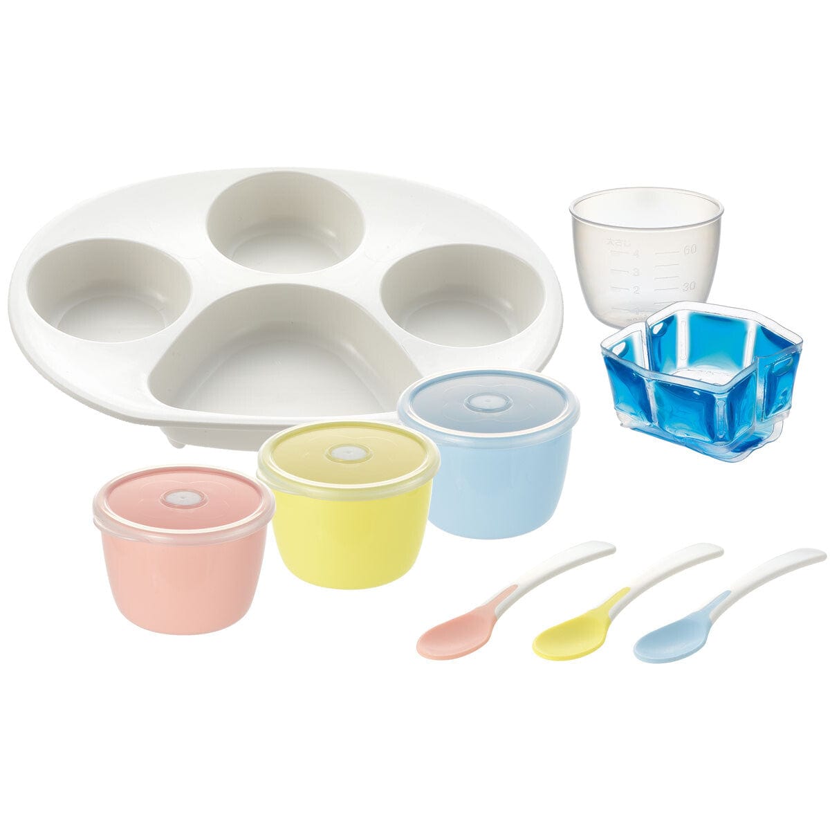 Richell - T.L.I Try Series Baby Food Starter Tableware Set Baby Utensils Set 4945680200004 CherryAffairs