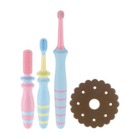 Richell - T.L.I Try Tabetara Baby Toothbrush Set for Front Teeth (4 Pieces) Baby Toothbrush 4945680201162 CherryAffairs
