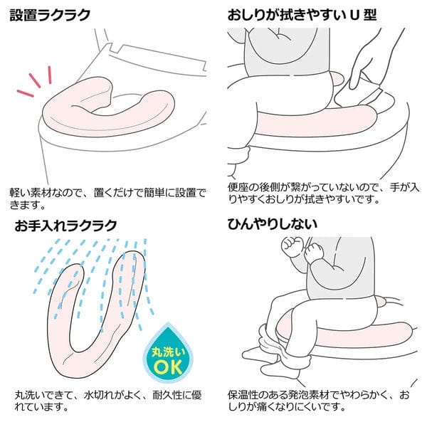 Richell - Toddler Potty Training Foam Toilet Seat Baby Potties 4945680202572 CherryAffairs