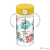 Richell - Vintage Snoopy Peanut Collection Clear Sippy Straw Bottle Mug Baby Water Bottle 4973655215883 CherryAffairs