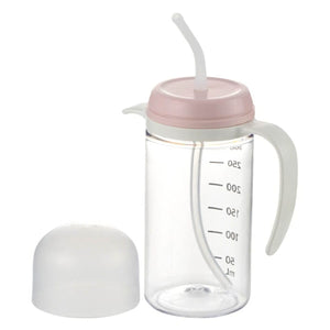 Richell - You Can Use It Easy Handle Clear Drinking Straw Cup Baby Cup 4945680400404 CherryAffairs