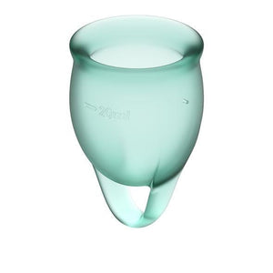 Satisfyer - Feel Confident Menstrual Cup Set (Dark Green) | Zush.sg