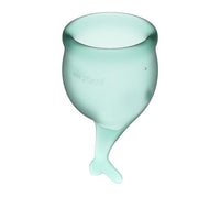 Satisfyer - Feel Secure Menstrual Cup Set (Dark Green) | Zush.sg