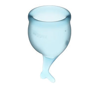 Satisfyer - Feel Secure Menstrual Cup Set (Light Blue) | Zush.sg