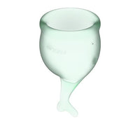 Satisfyer - Feel Secure Menstrual Cup Set (Light Green) | Zush.sg