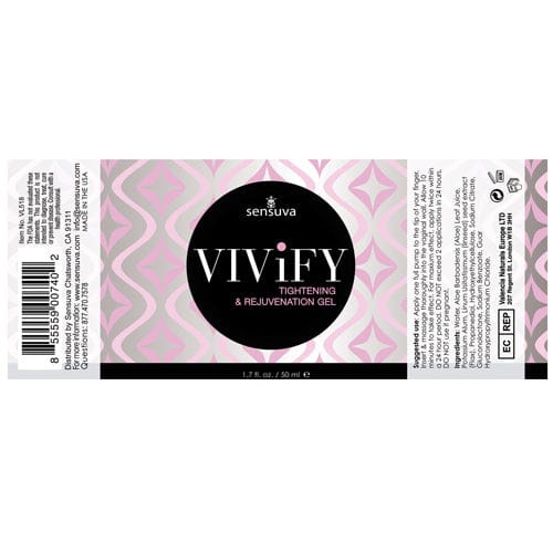 Sensuva - Vivify Tightening and Rejuvenation Arousal Gel 1.7 oz Arousal Gel 855559007402 CherryAffairs
