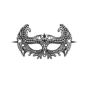 Shots - Ouch Black and White Lace Empress Eye Mask (Black) Mask (Non blinded) 625985629 CherryAffairs