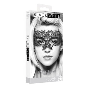 Shots - Ouch Black and White Lace Princess Eye Mask (Black) Mask (Non blinded) 625985690 CherryAffairs