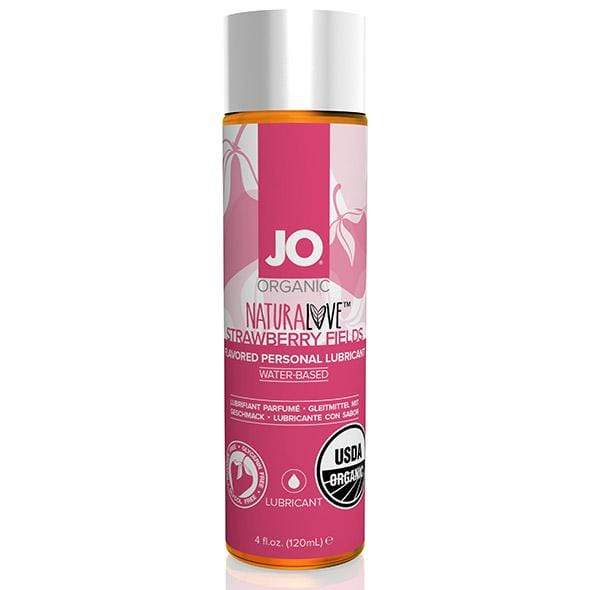 System JO - Organic NaturaLove  Strawberry Fields Flavored Water Based Personal Lubricant 120ml | Zush.sg