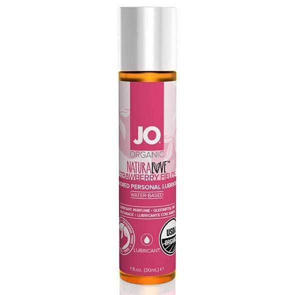 System JO - Organic NaturaLove Strawberry Fields Flavored Water Based Personal Lubricant 30ml | Zush.sg