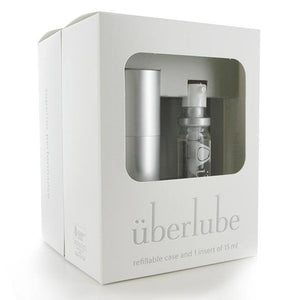 Uberlube - Silicone Lubricant Refillable Case with 3 Refills 15ml (Silver) Lube (Silicone Based) Singapore