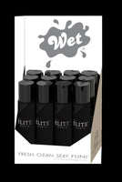 Wet - Elite Hybrid Personal Lubricant Display 12 pcs 30ml (Black) | Zush.sg