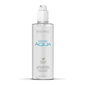 Wicked - Sensual Care Simply Aqua Water Based Lubricant 4 oz Lube (Water Based) 713079911046 CherryAffairs